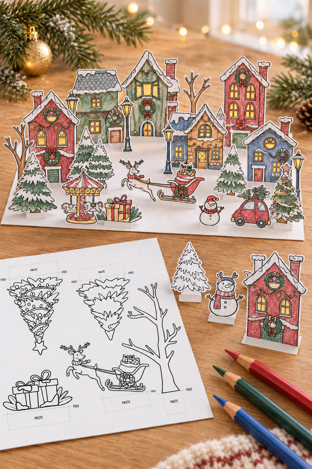 Christmas Village Paper Build