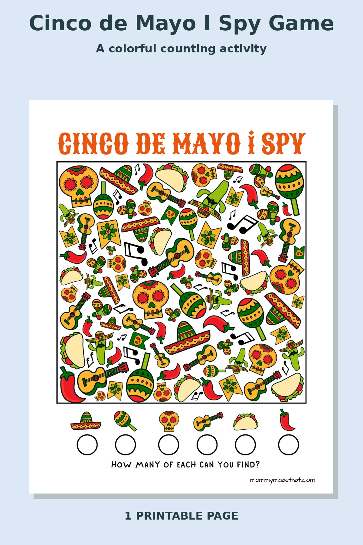 Cinco de Mayo I Spy Game
