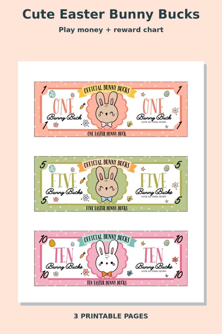Cute Easter Bunny Bucks