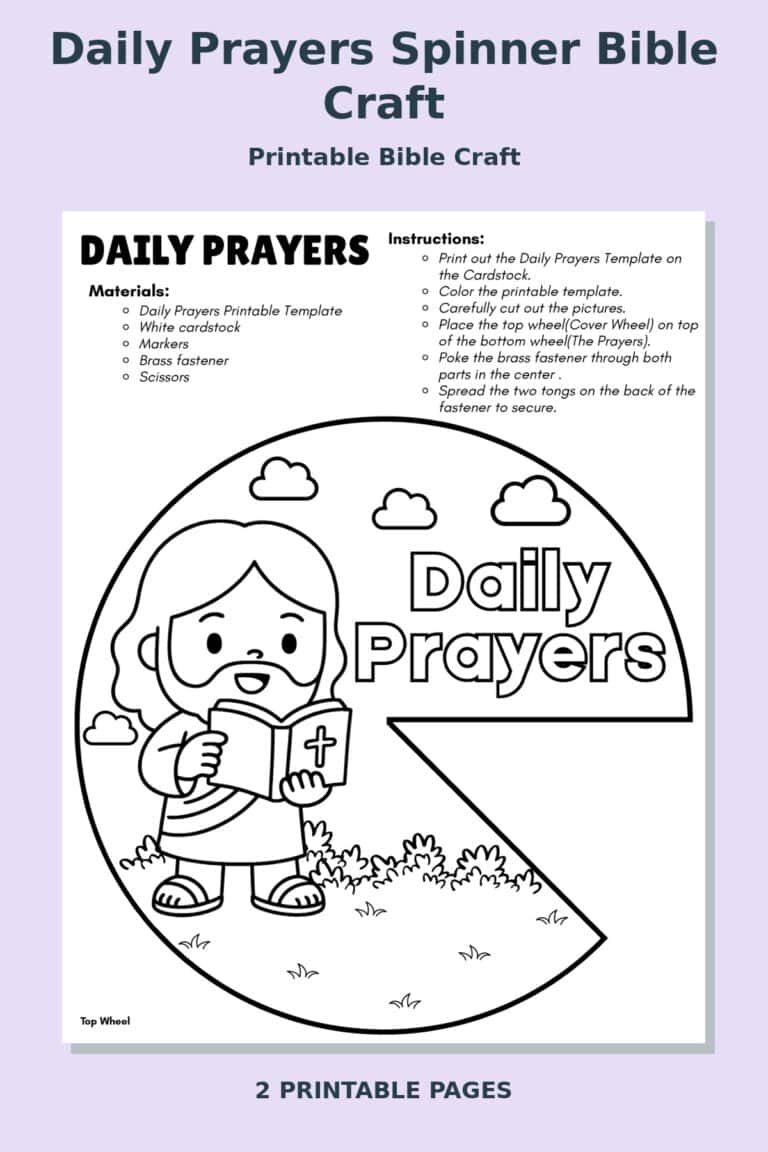 Daily Prayers Spinner Bible Craft