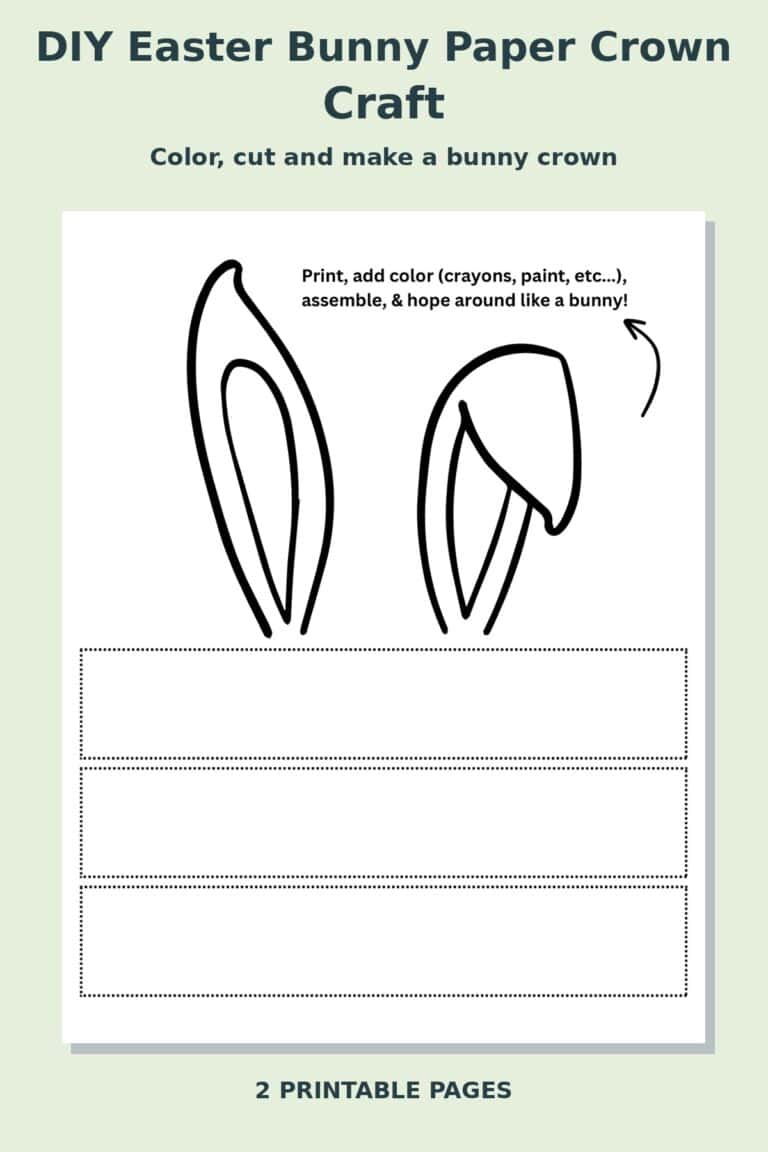 DIY Easter Bunny Paper Crown Craft