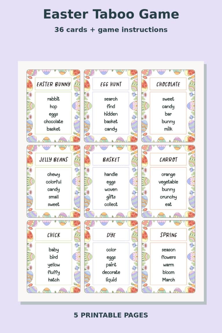 Easter Taboo Game