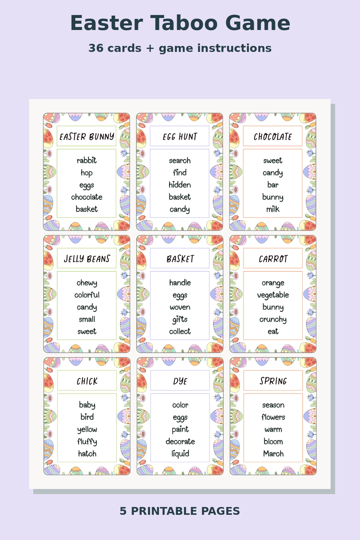 Easter Taboo Game