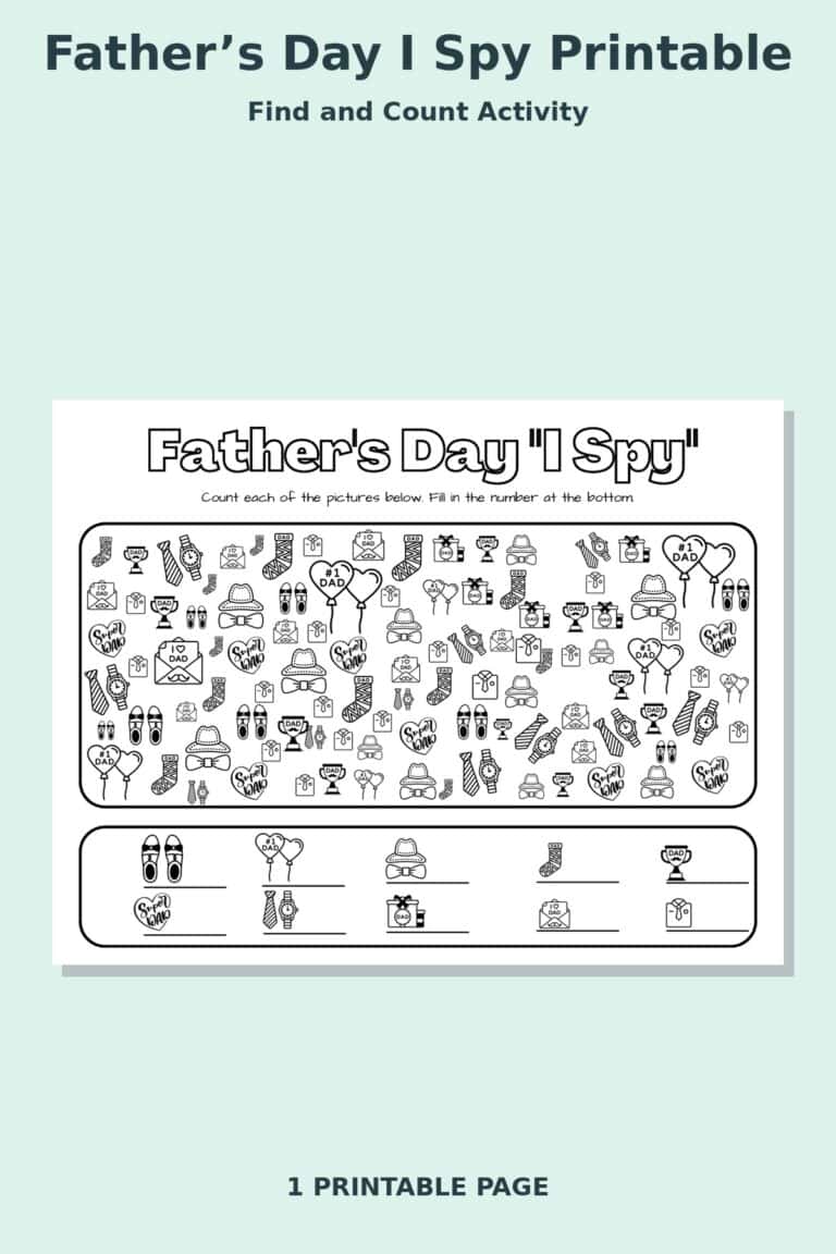 Father’s Day I Spy Printable