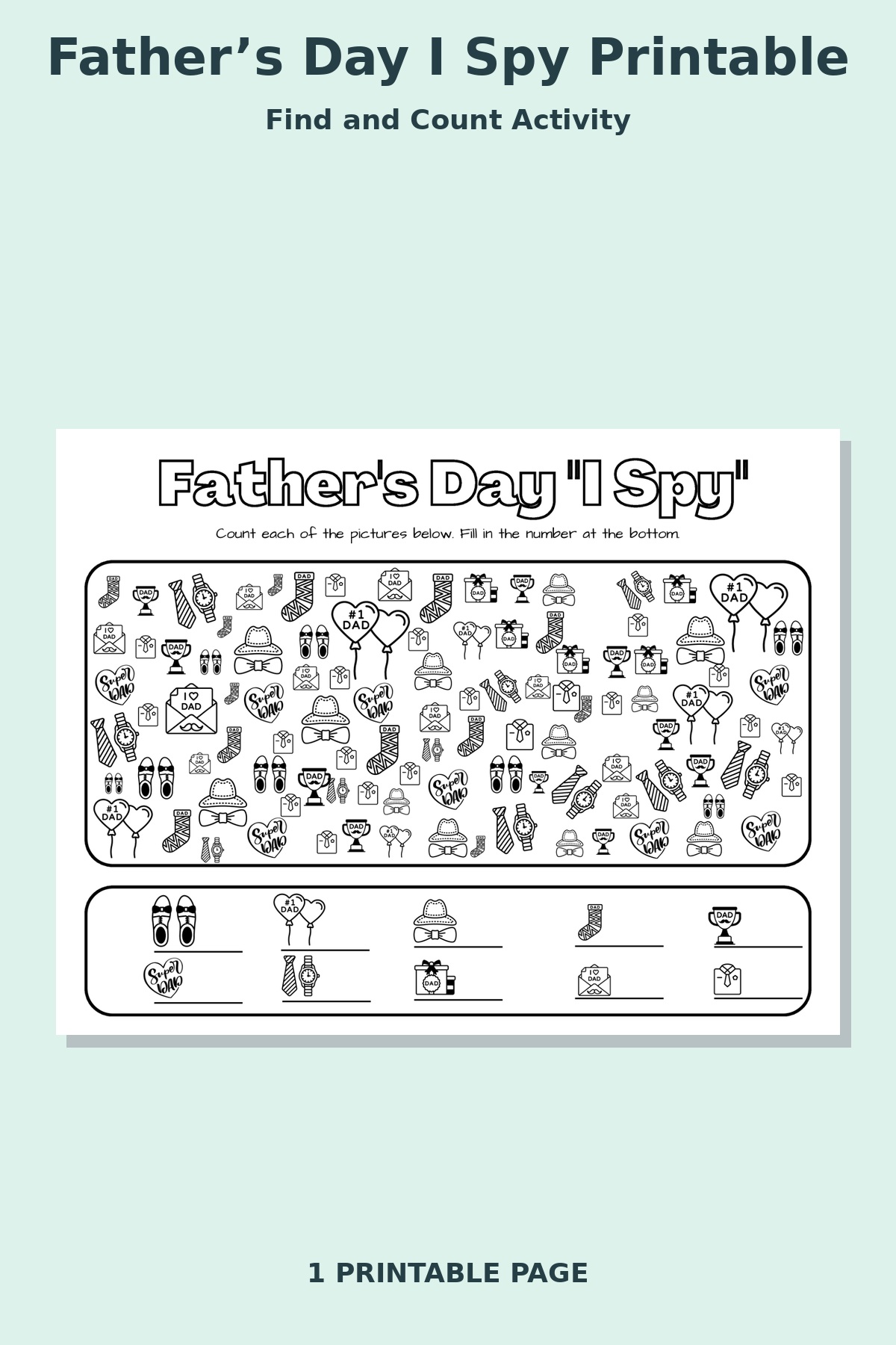 Father’s Day I Spy Printable