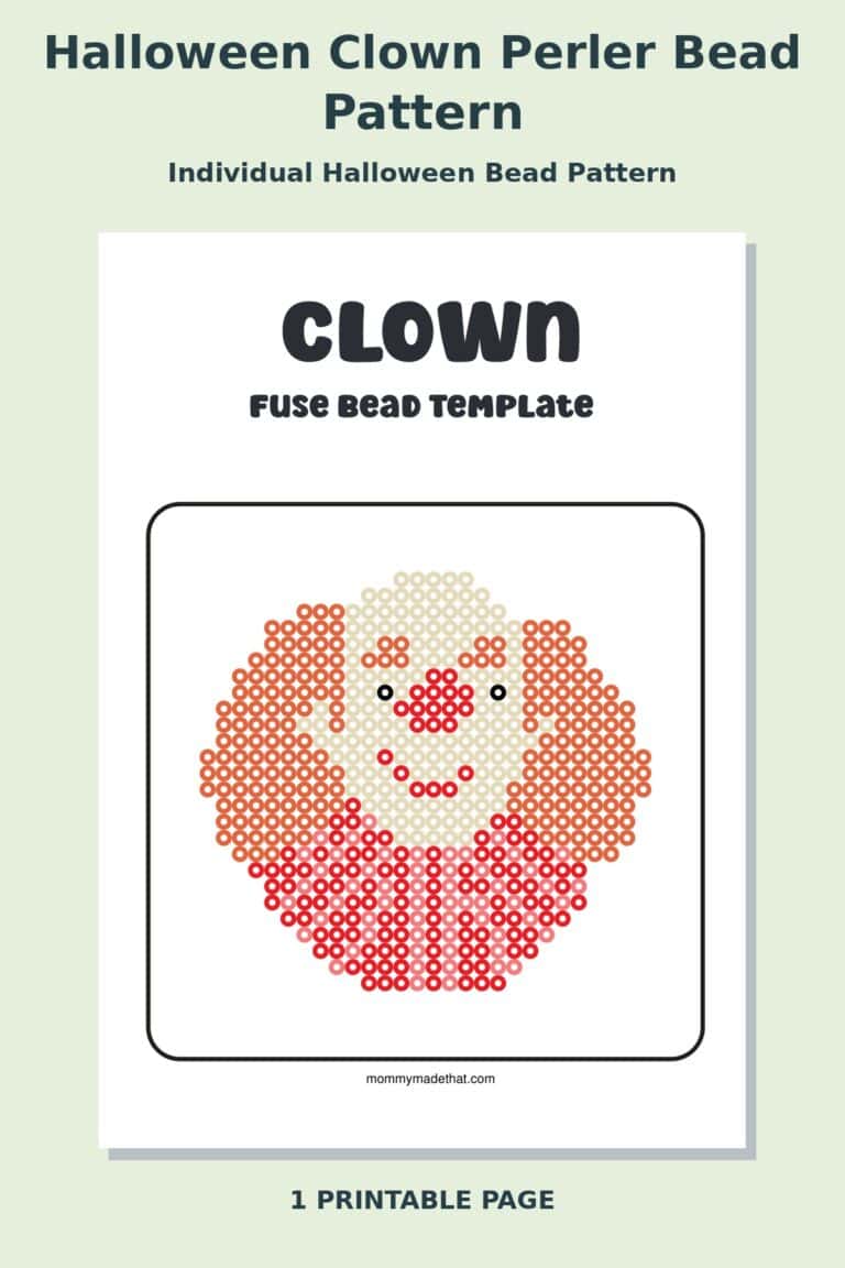 Halloween Clown Perler Bead Pattern