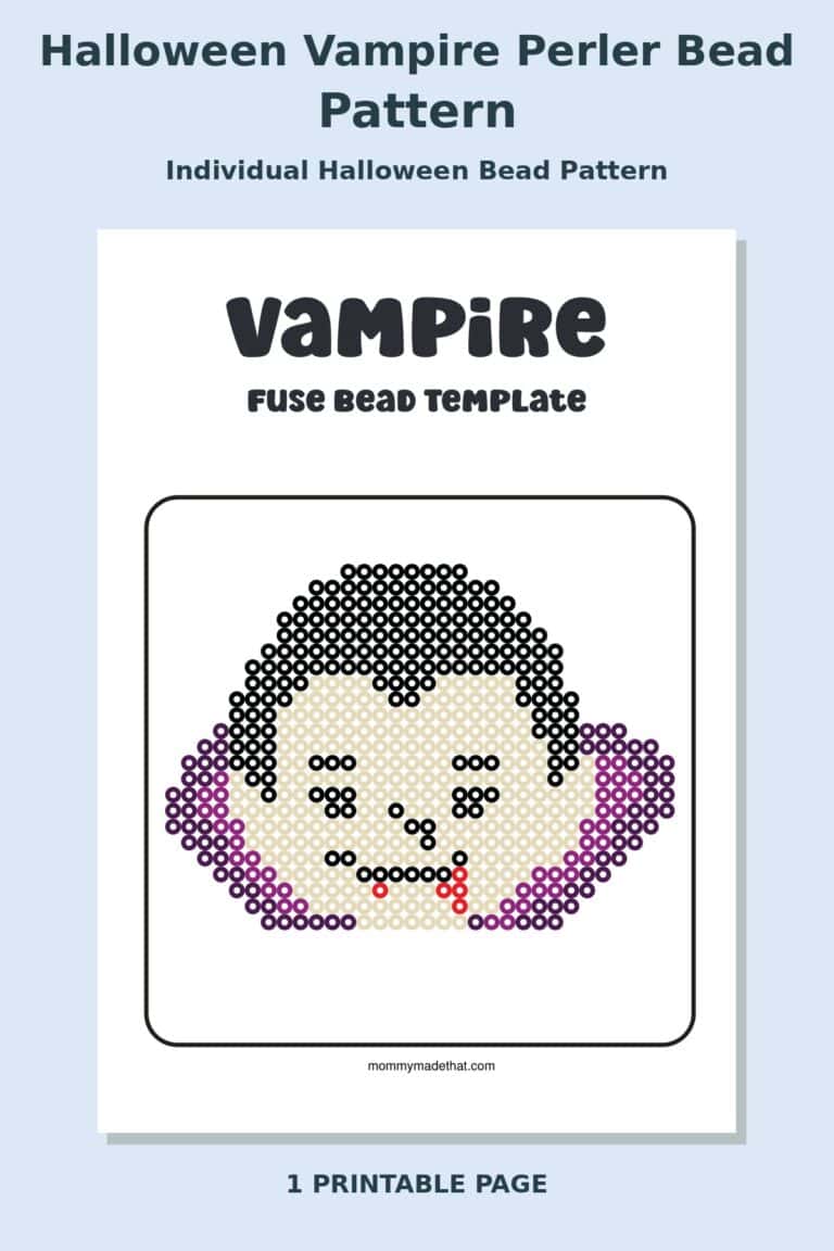 Halloween Vampire Perler Bead Pattern