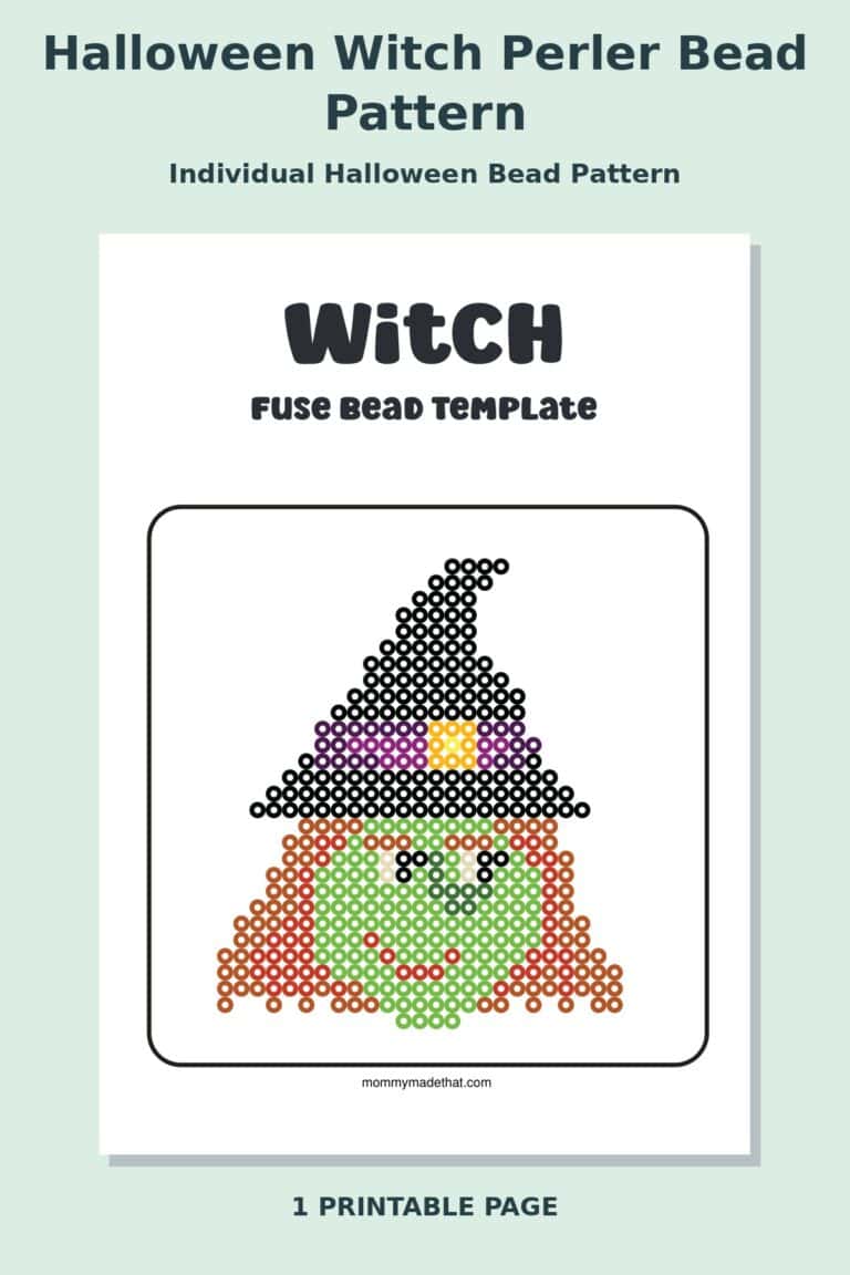 Halloween Witch Perler Bead Pattern