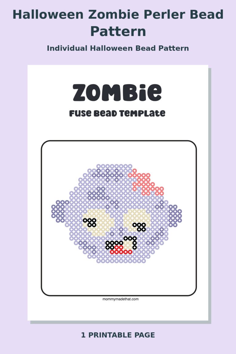 Halloween Zombie Perler Bead Pattern