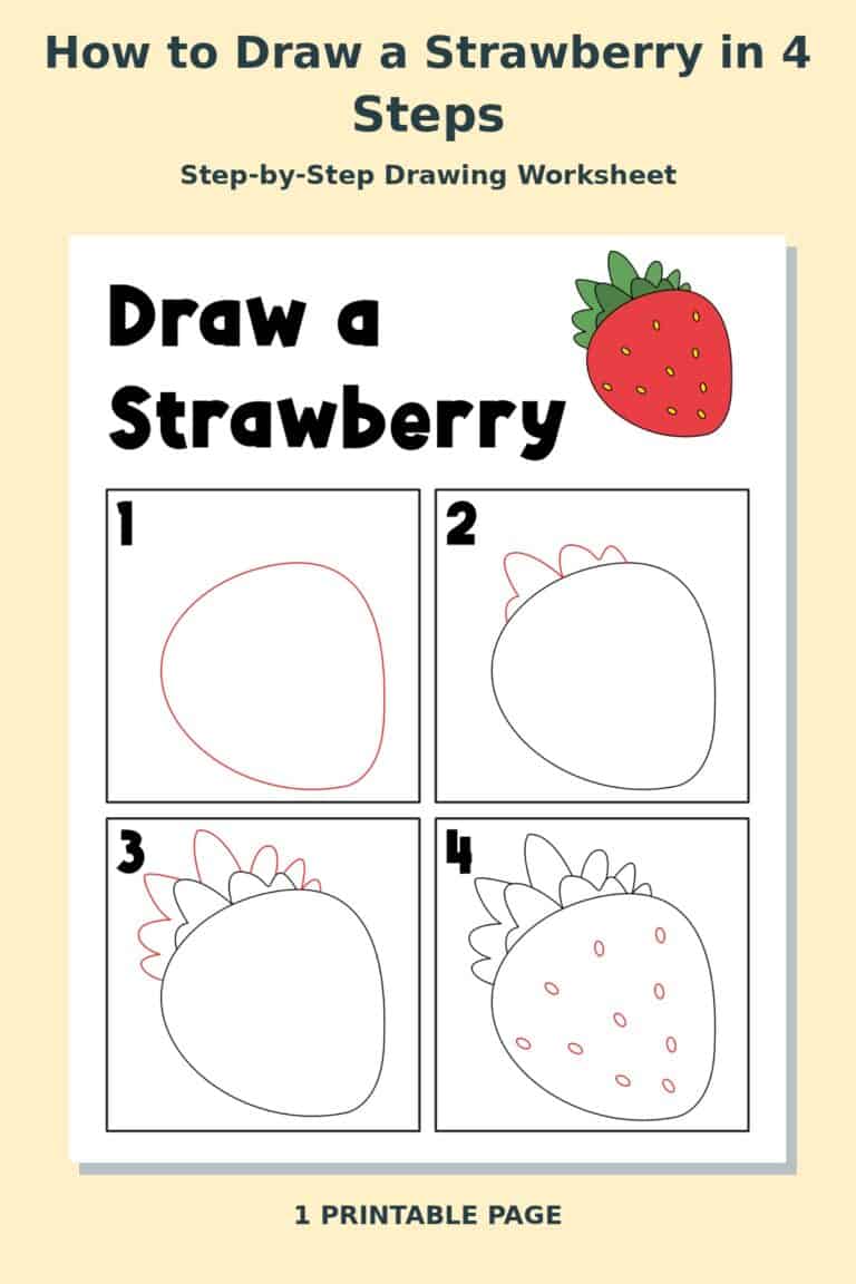 How to Draw a Strawberry in 4 Steps