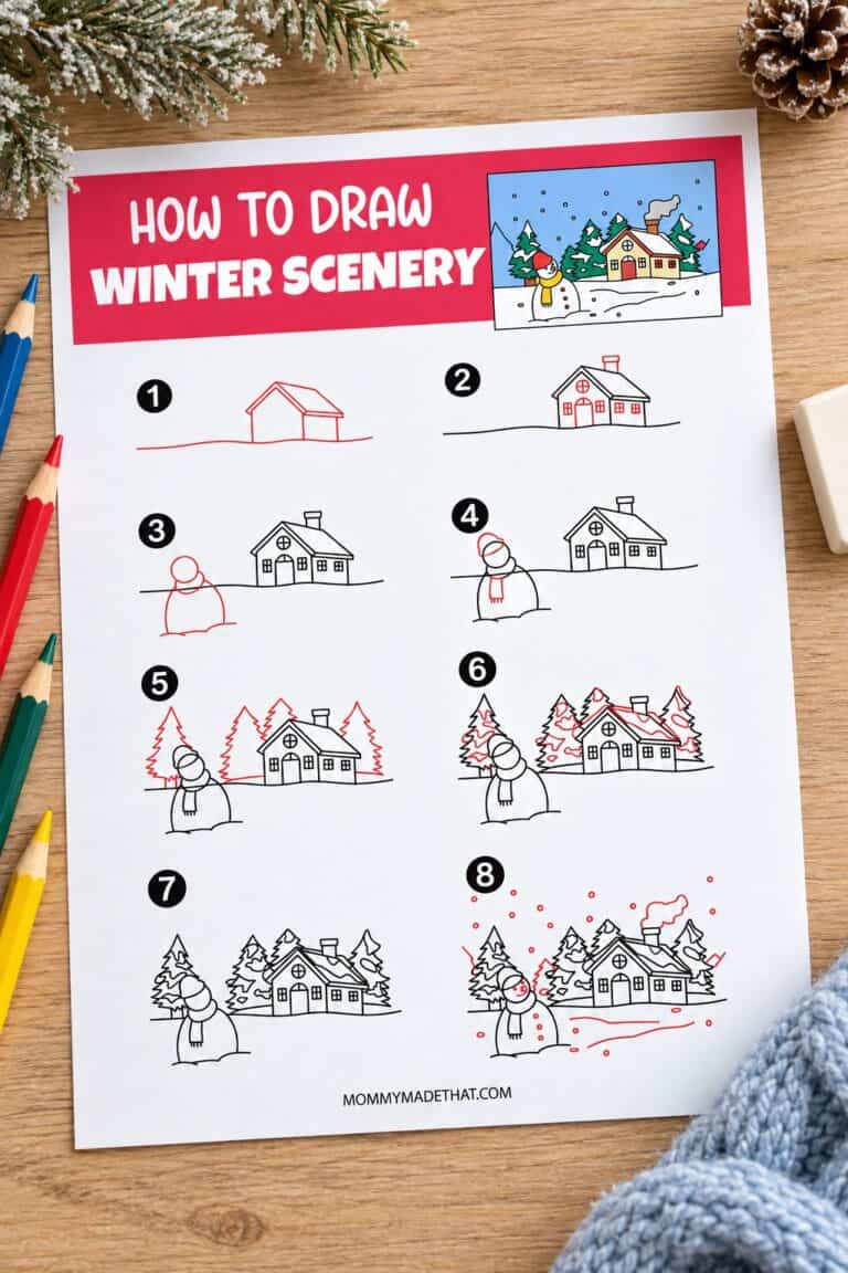 How to Draw a Winter Scene