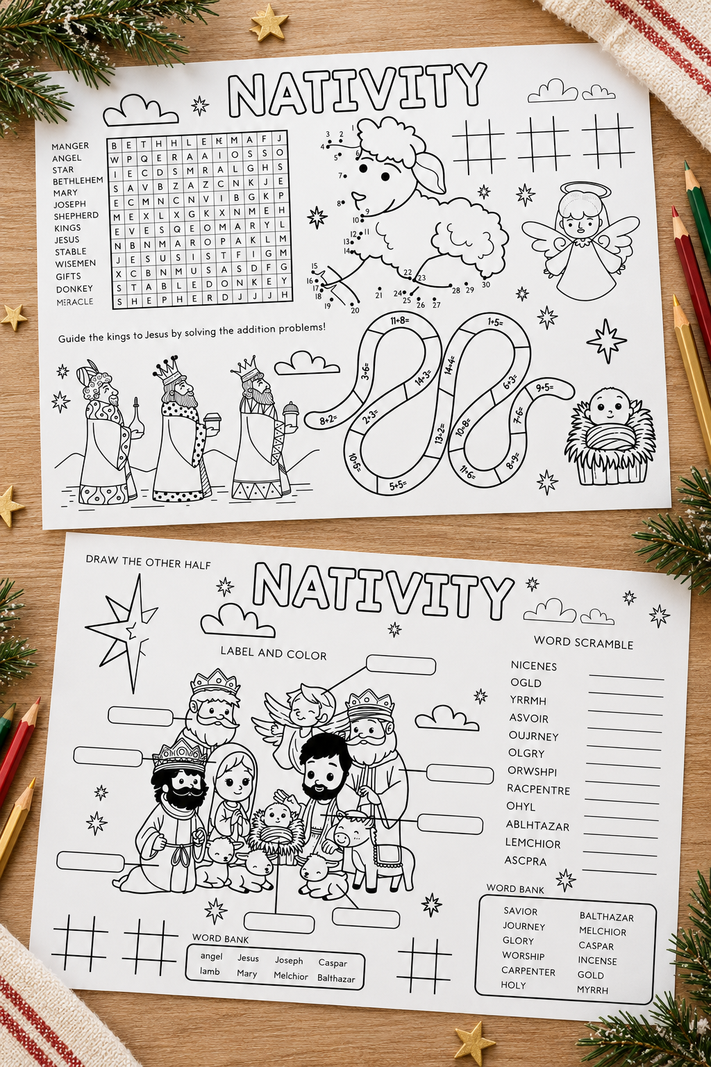 Nativity Activity Mats