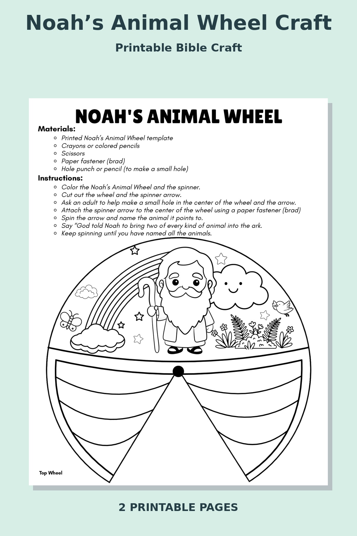 Noah’s Animal Wheel Craft