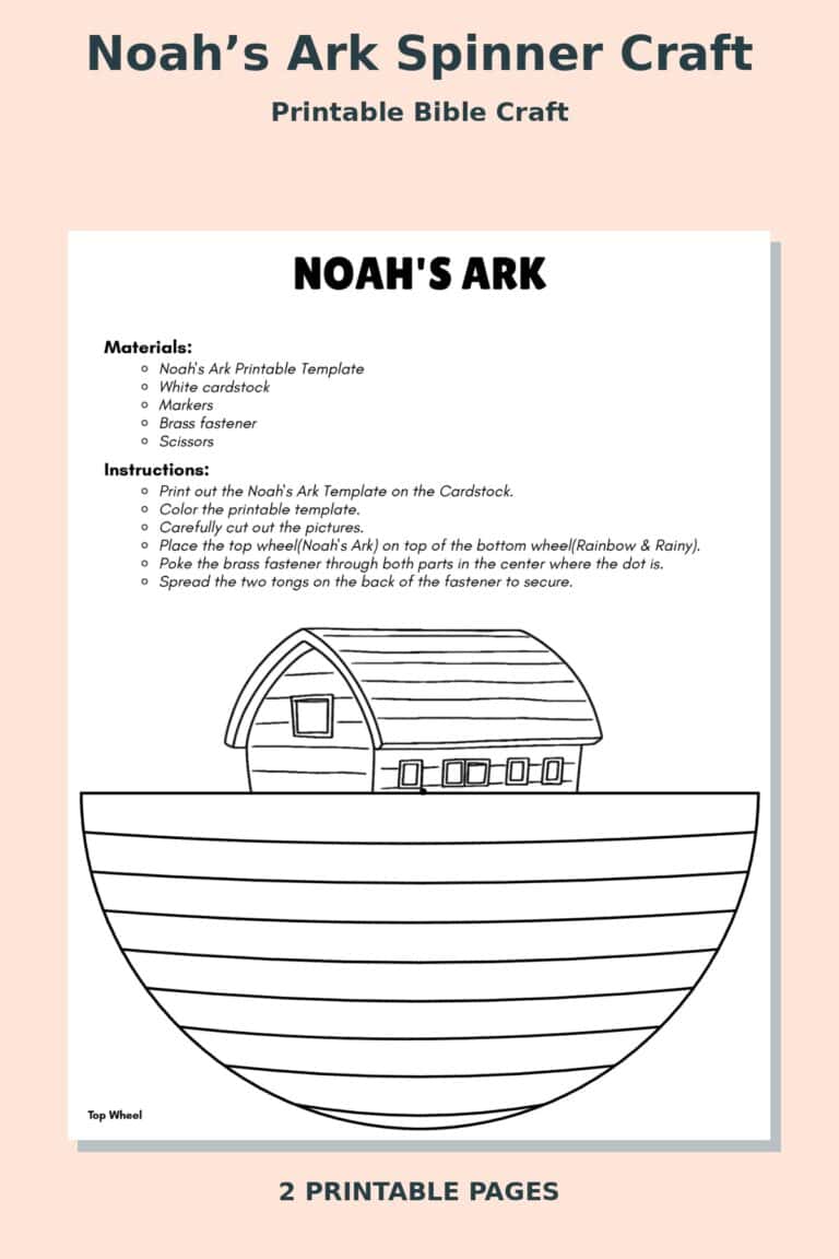 Noah’s Ark Spinner Craft