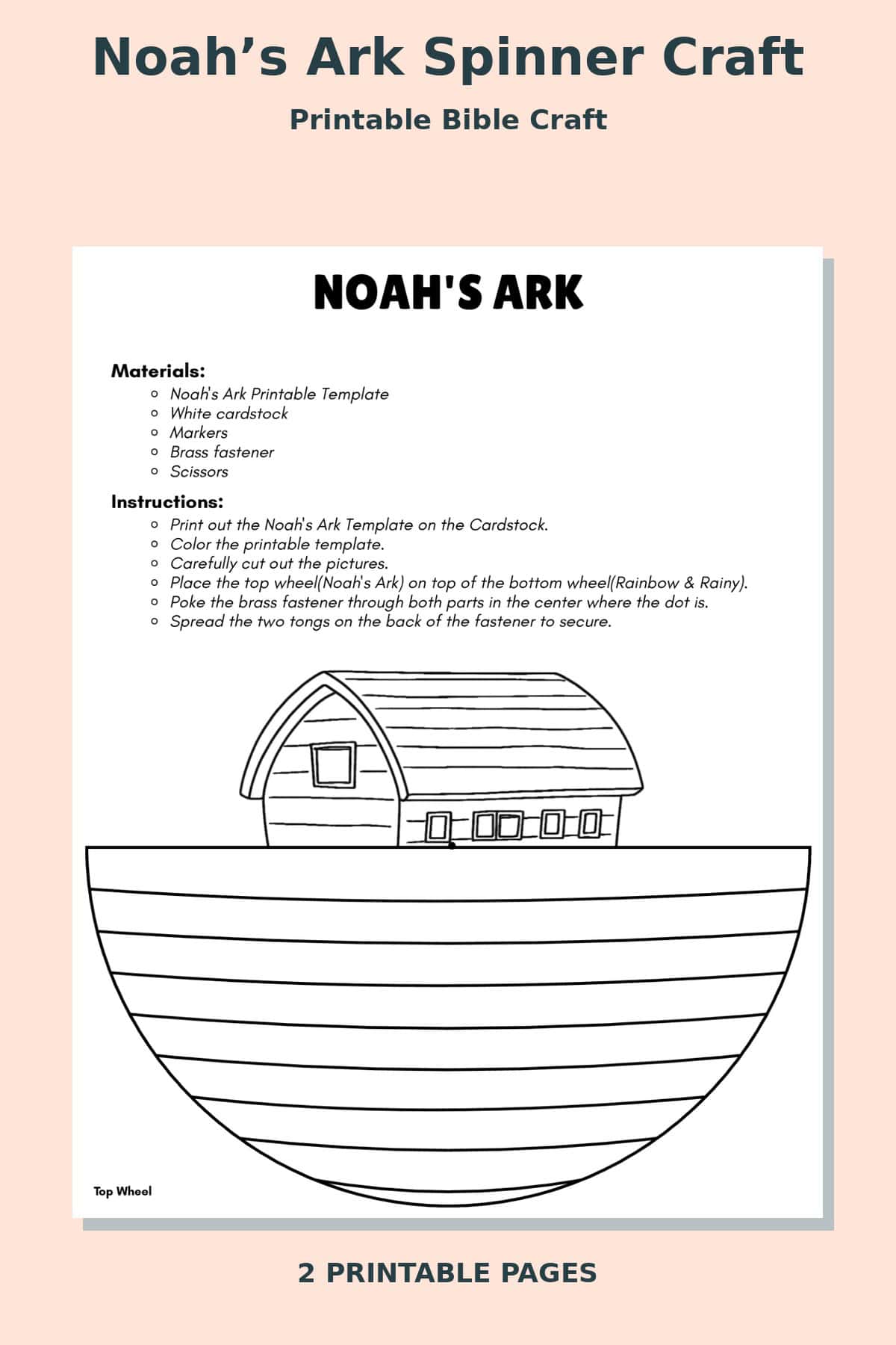 Noah’s Ark Spinner Craft