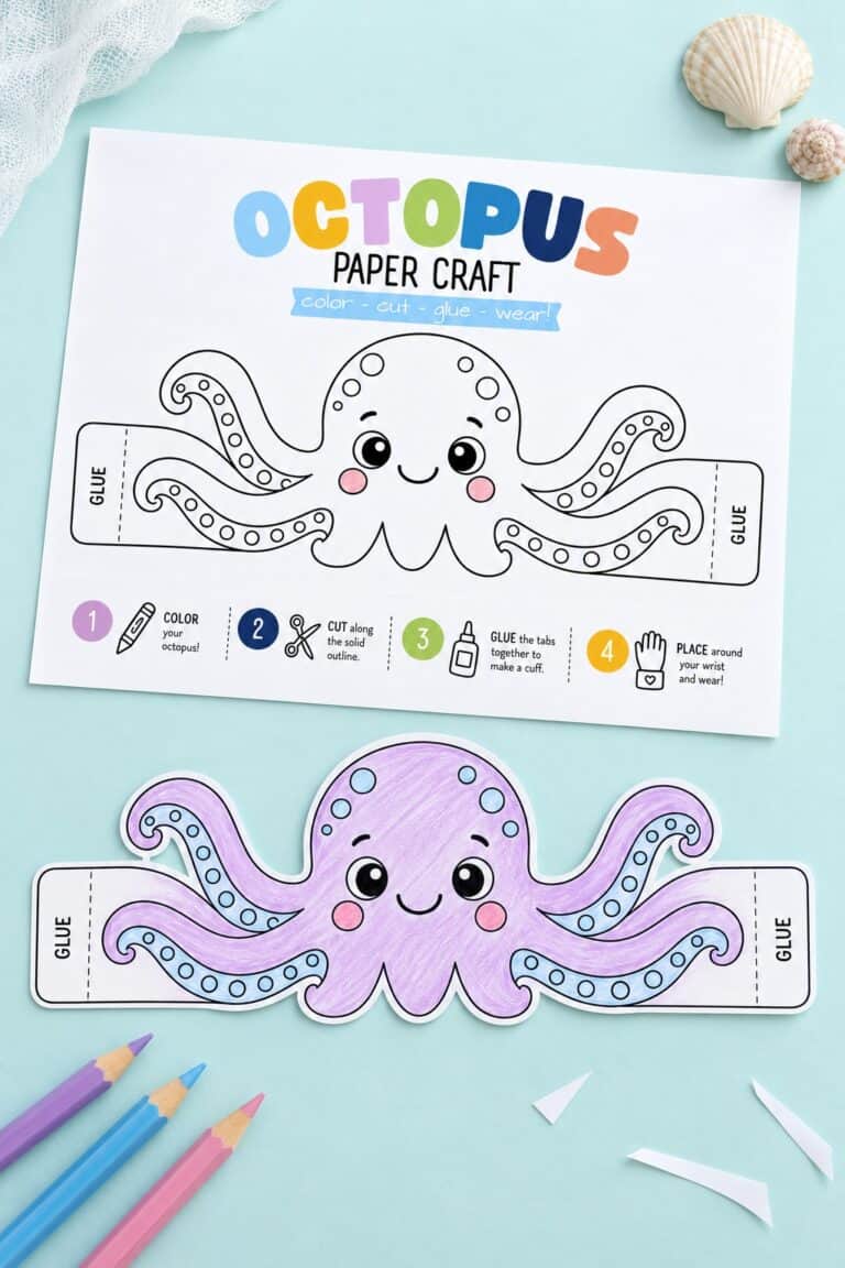 Octopus Paper Cuff Craft