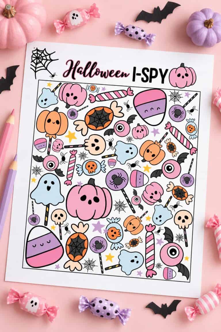 Pink Halloween I Spy Game