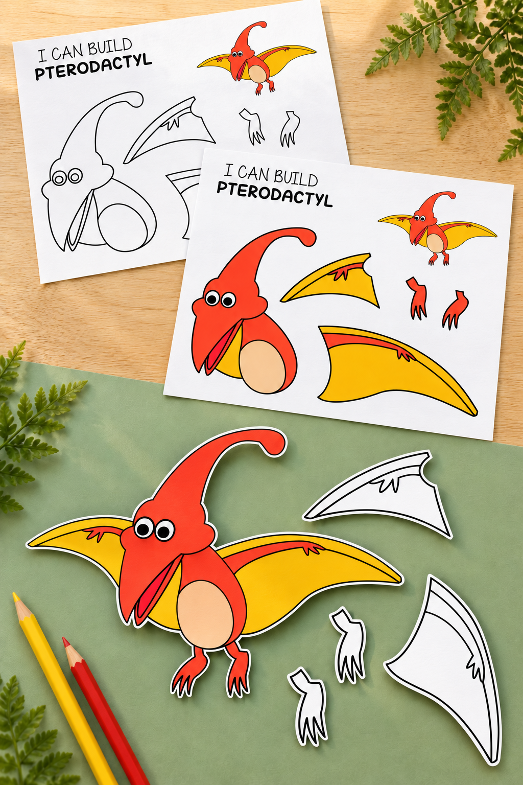 Pterodactyl Cut and Paste Craft