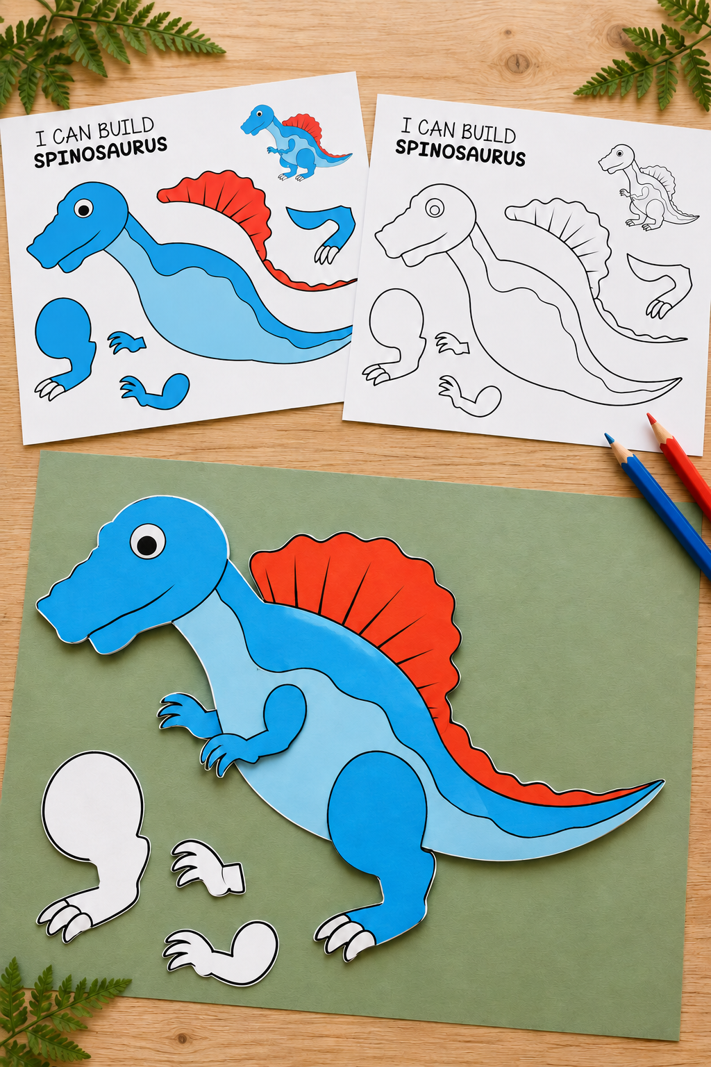 Spinosaurus Cut and Paste Craft