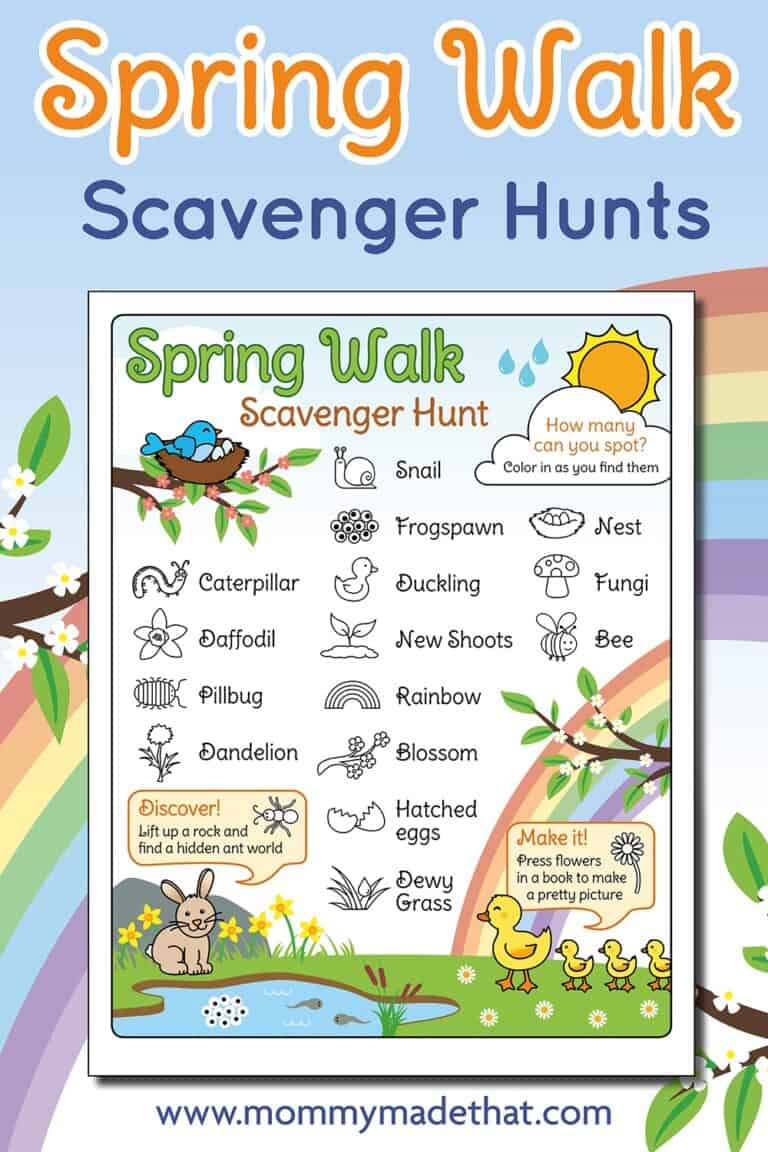 Spring Walk Scavenger Hunt