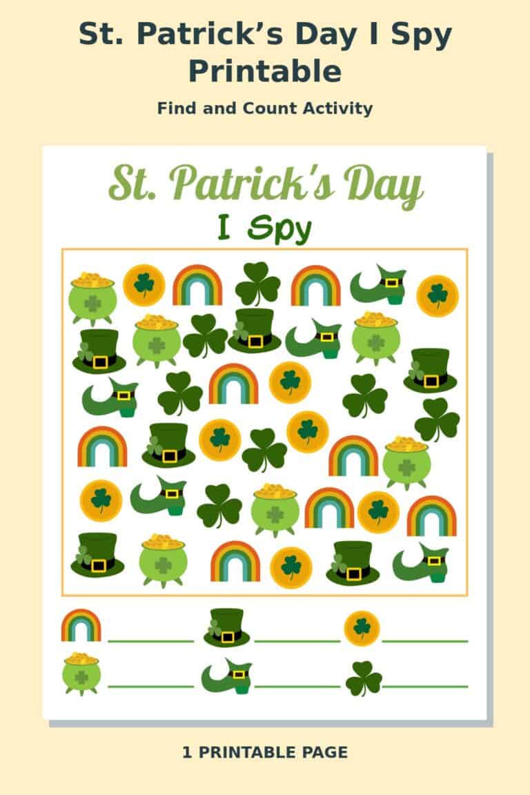 St. Patrick’s Day I Spy Printable