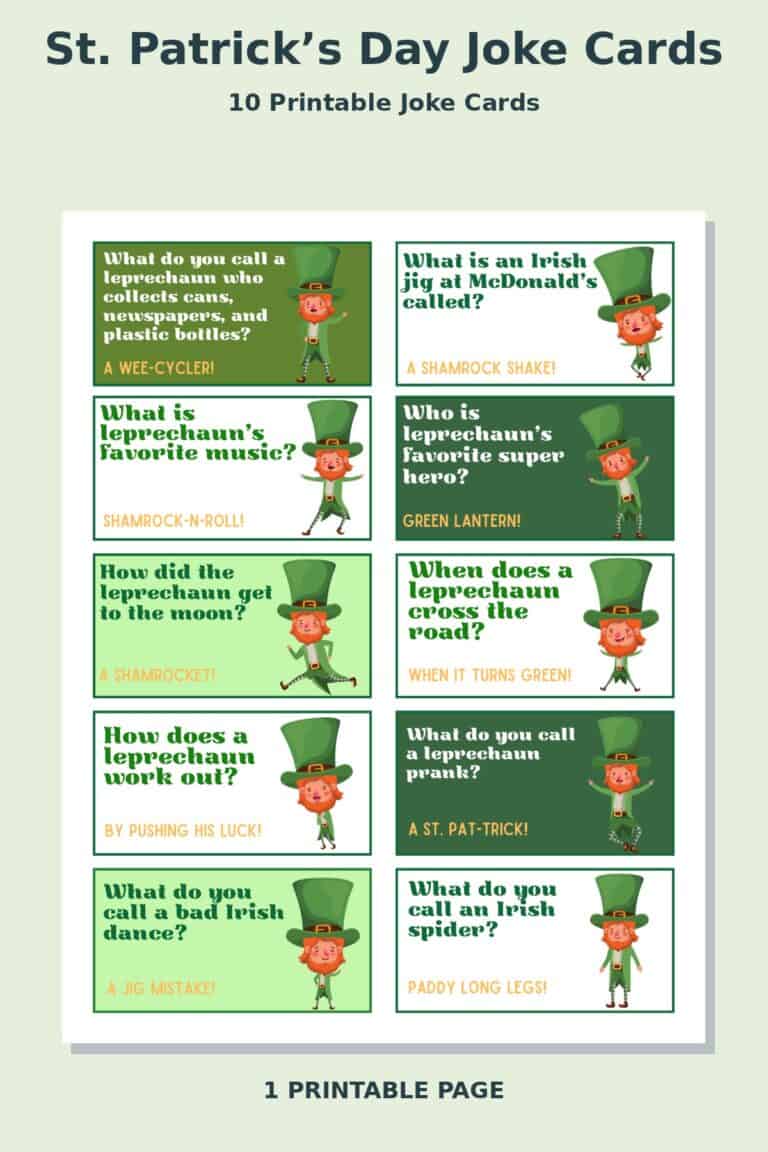 St. Patrick’s Day Joke Cards