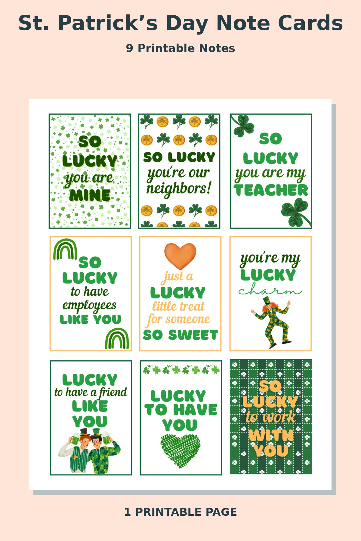 St. Patrick’s Day Note Cards