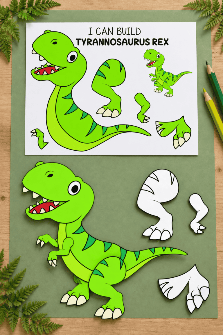 T. Rex Cut and Paste Craft