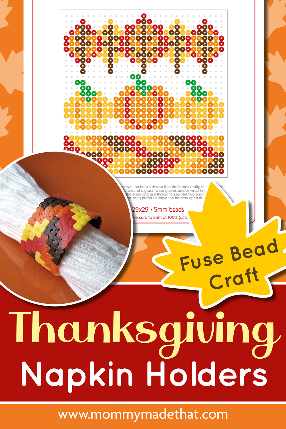Thanksgiving Fuse Bead Napkin Holders