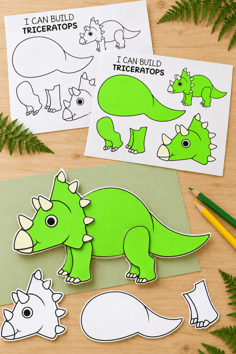 Triceratops Cut and Paste Craft