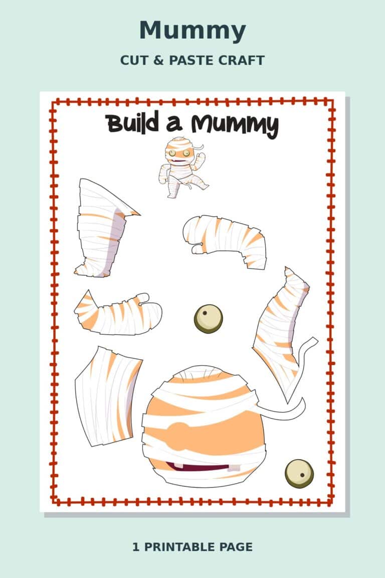 Mummy Cut and Paste Craft