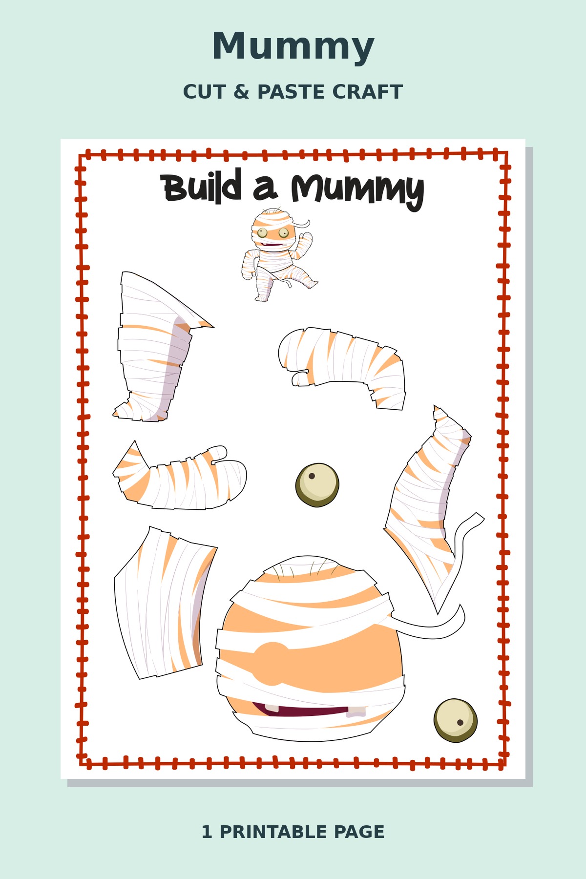 Mummy Cut and Paste Craft