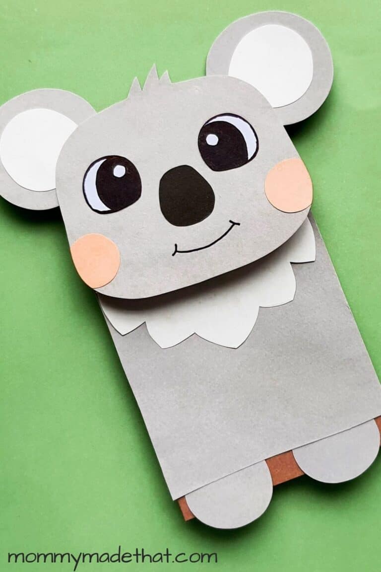 Paper Bag Koala Puppet