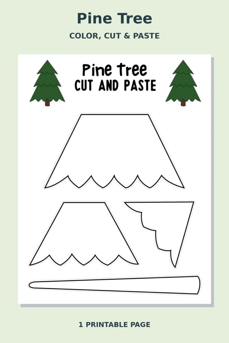Pine Tree Cut and Paste Craft