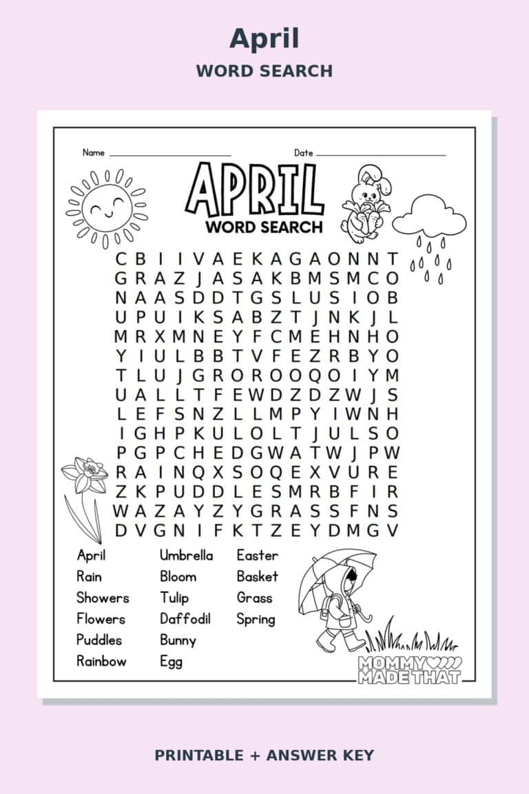 April Word Search