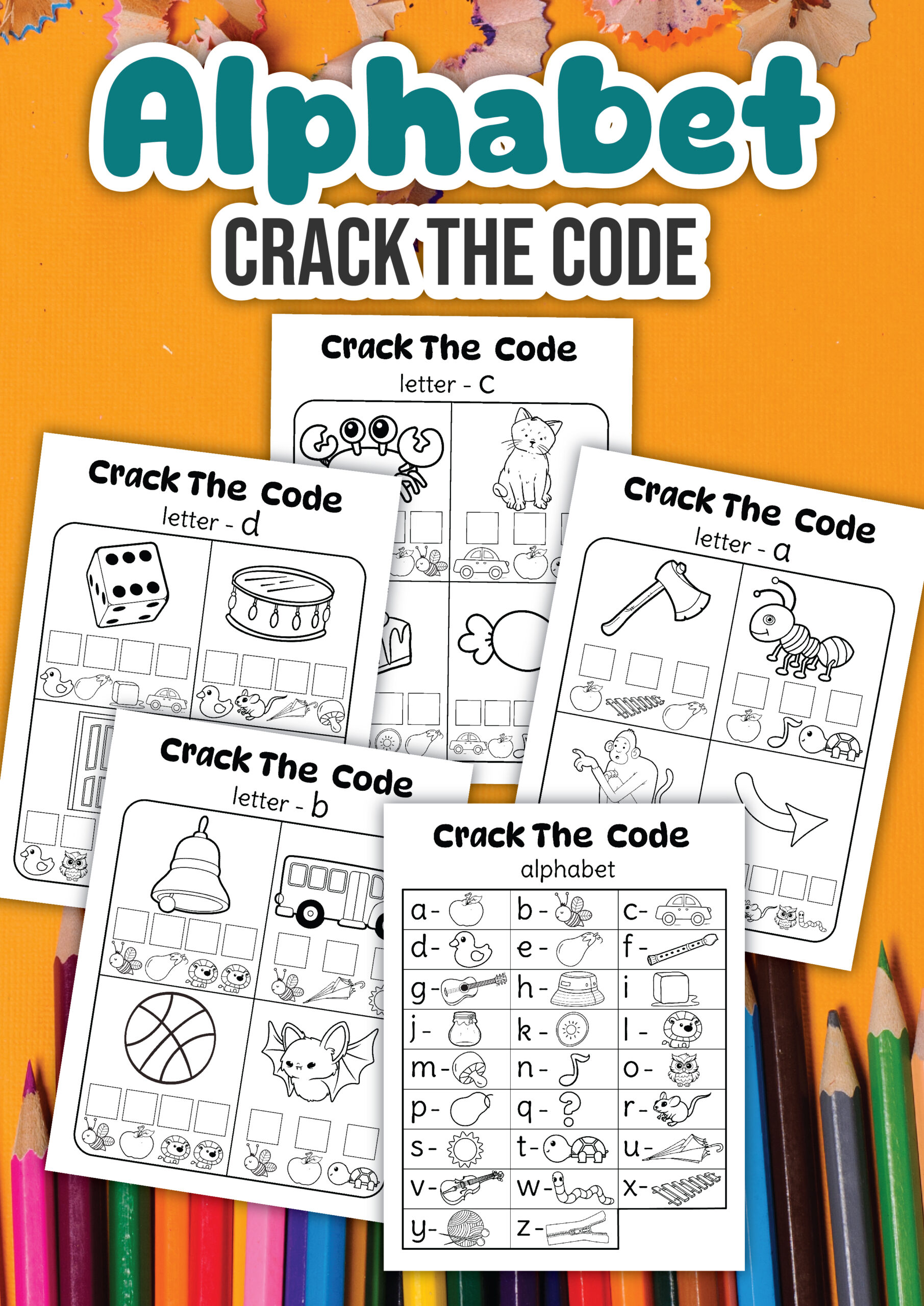 Alphabet Crack the Code Worksheets