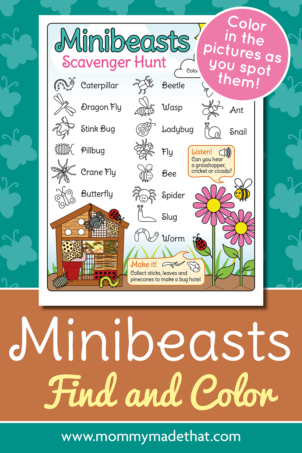 Minibeasts Scavenger Hunt