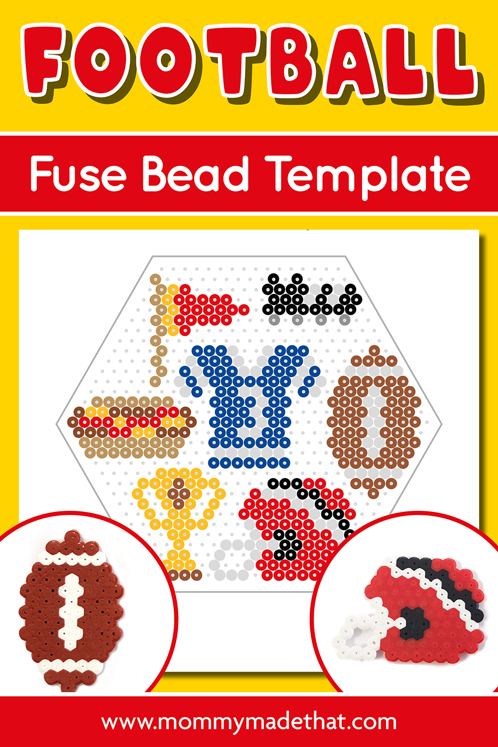 Football Fuse Bead Patterns printable preview