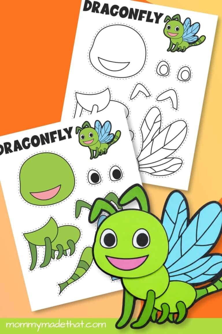 Dragonfly Cut and Paste Craft