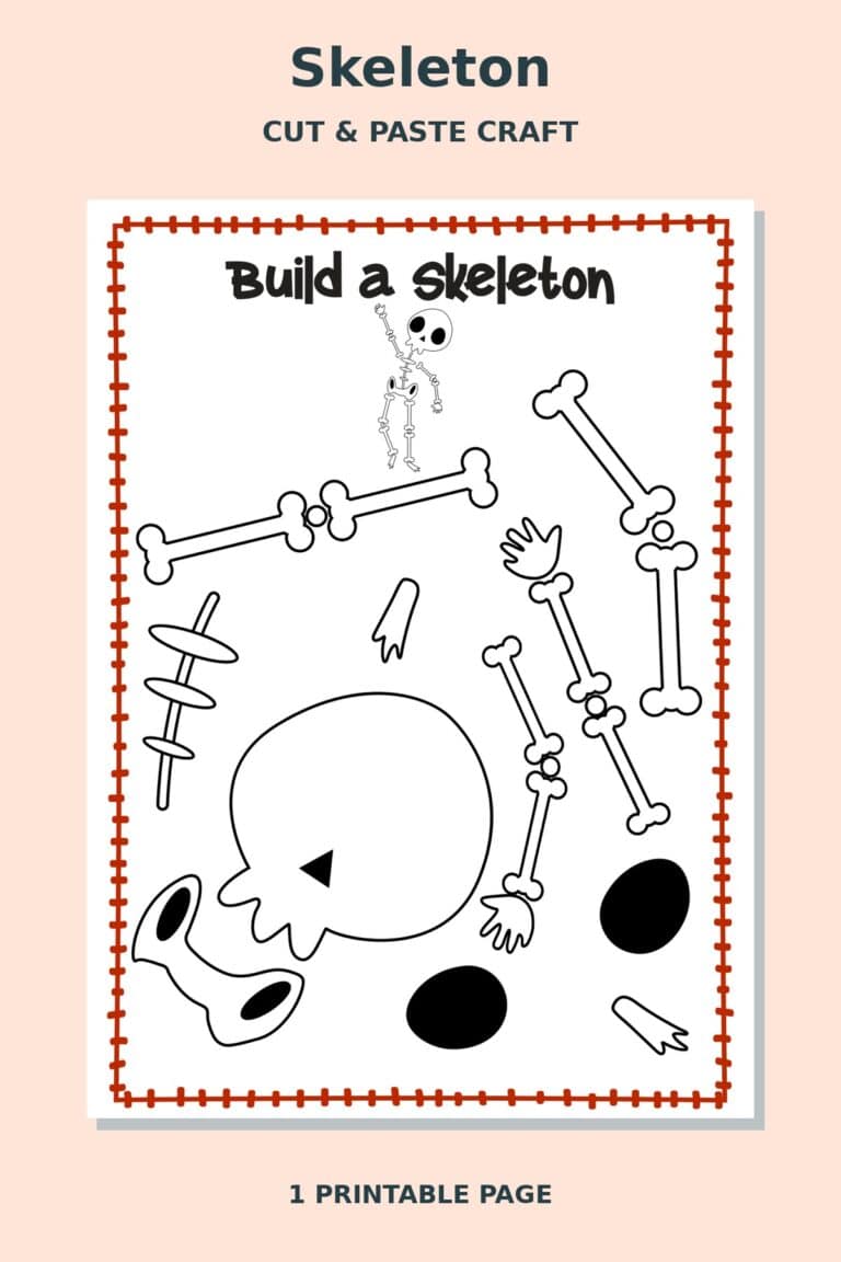 Skeleton Cut and Paste Craft