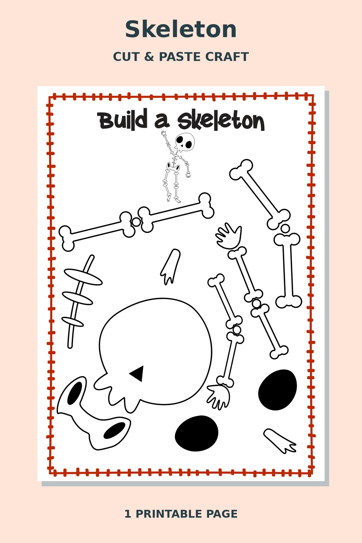 Skeleton Cut and Paste Craft