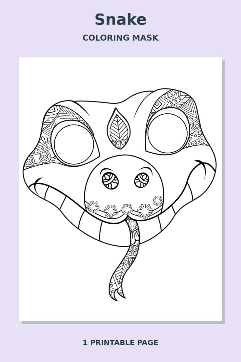 Snake Mandala Coloring Mask