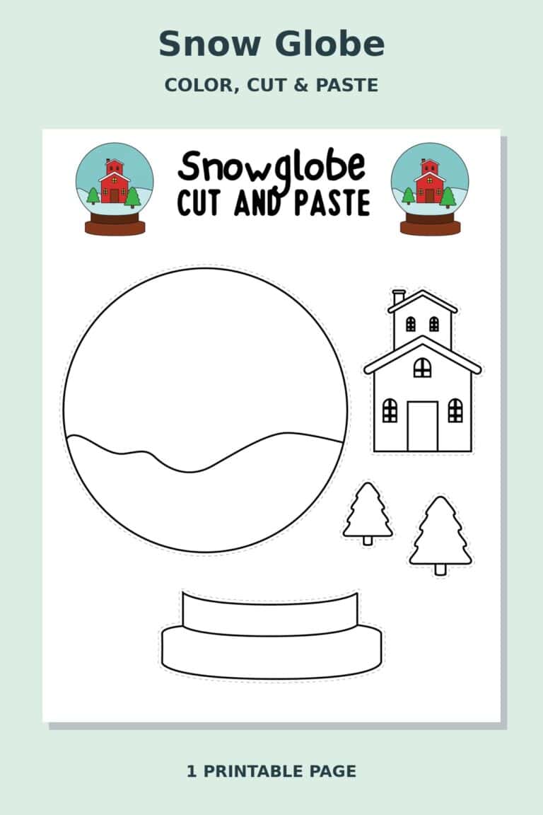 Snow Globe Cut and Paste Craft