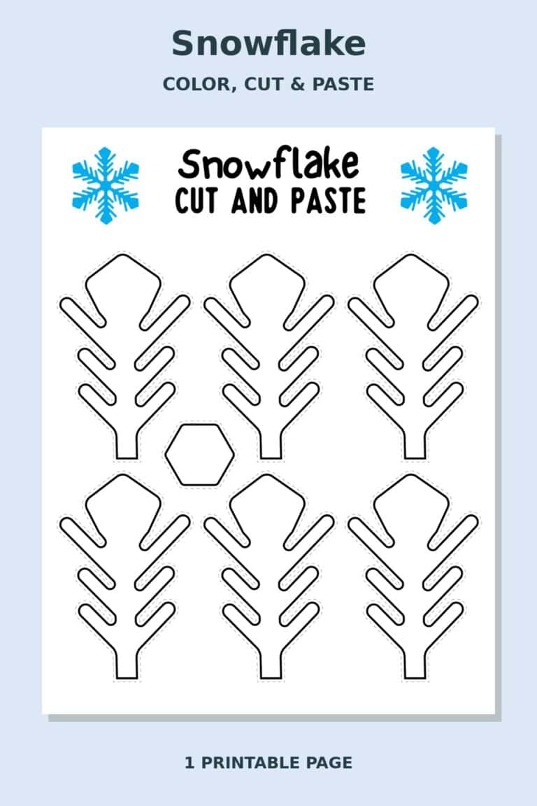 Snowflake Cut and Paste Craft