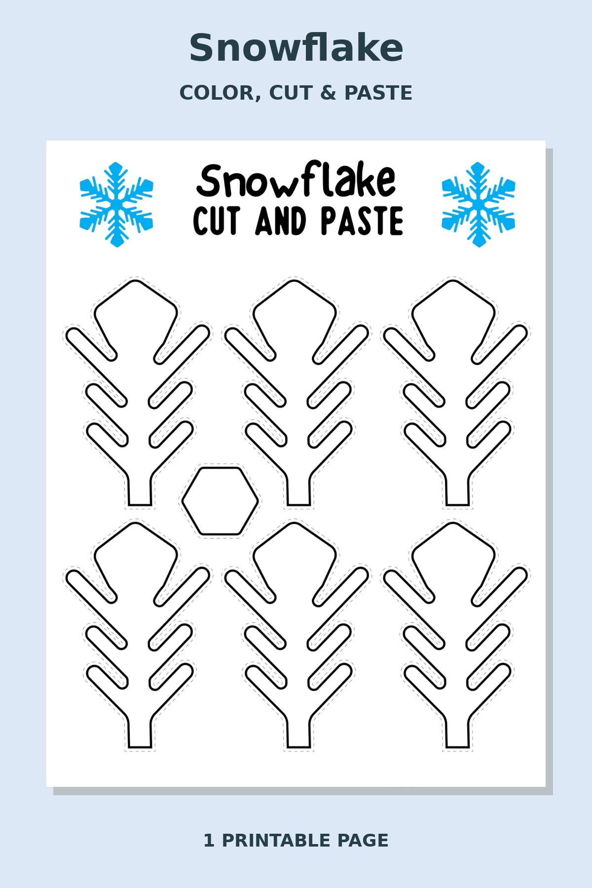 Snowflake Cut and Paste Craft