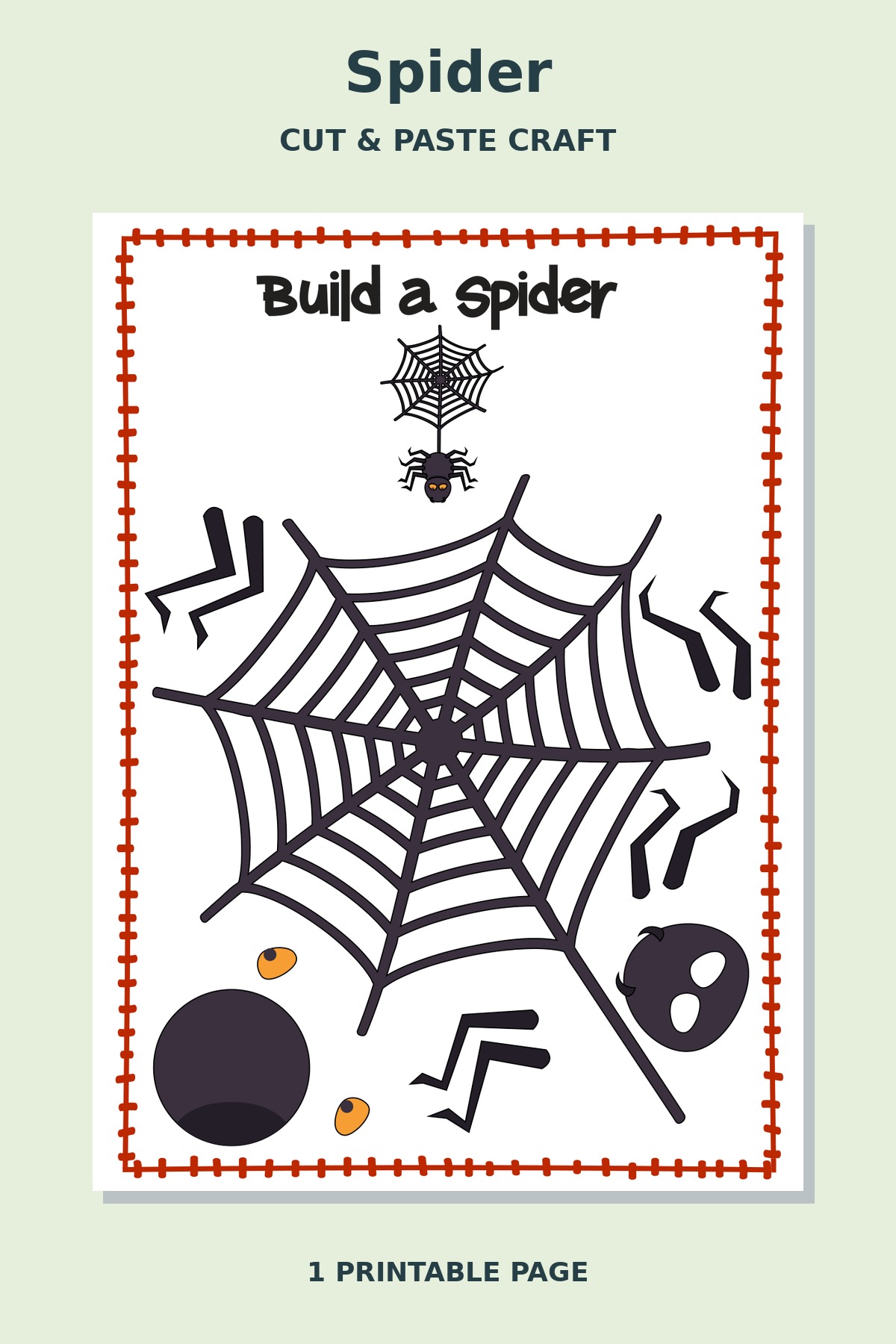 Spider Cut and Paste Craft