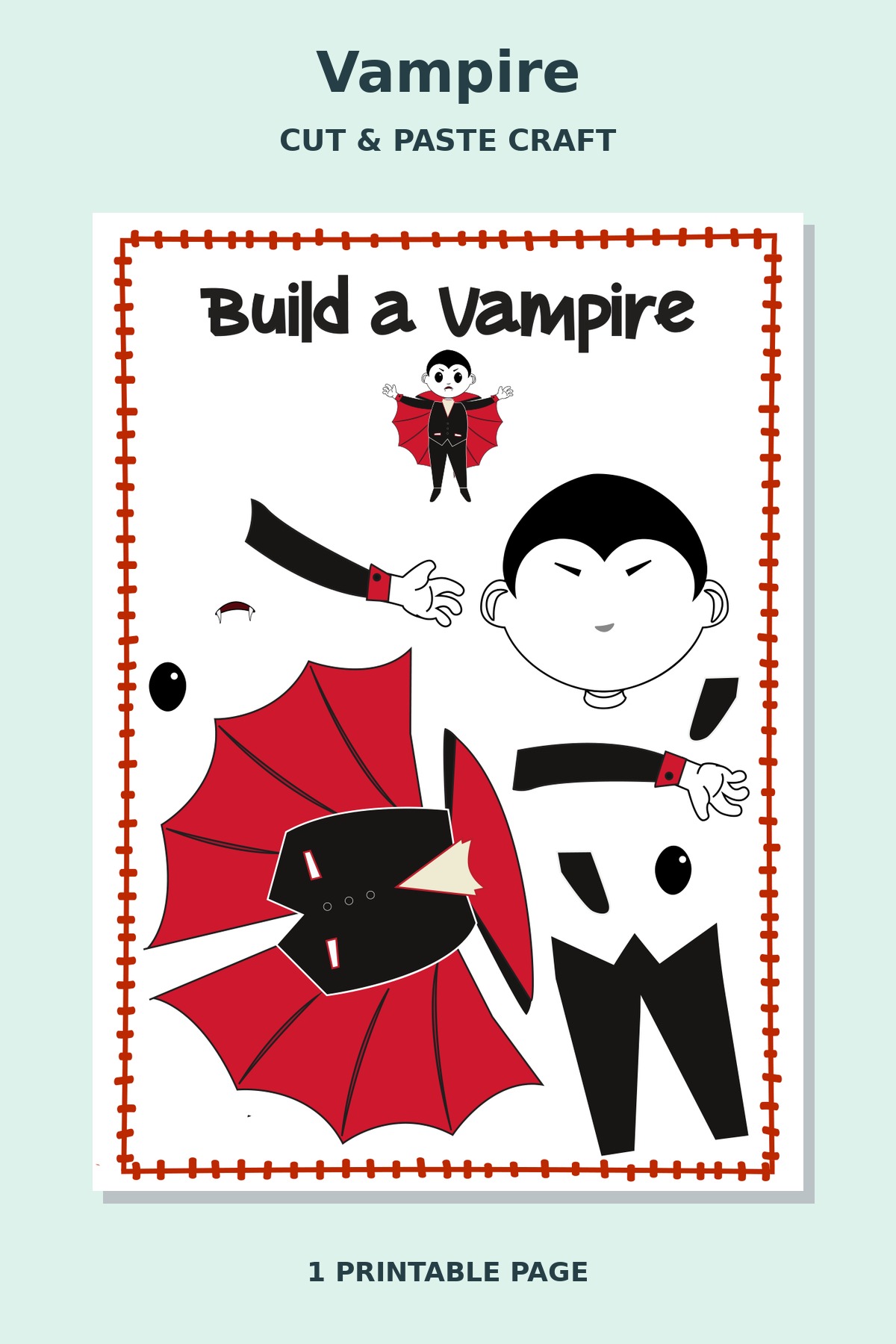 Vampire Cut and Paste Craft
