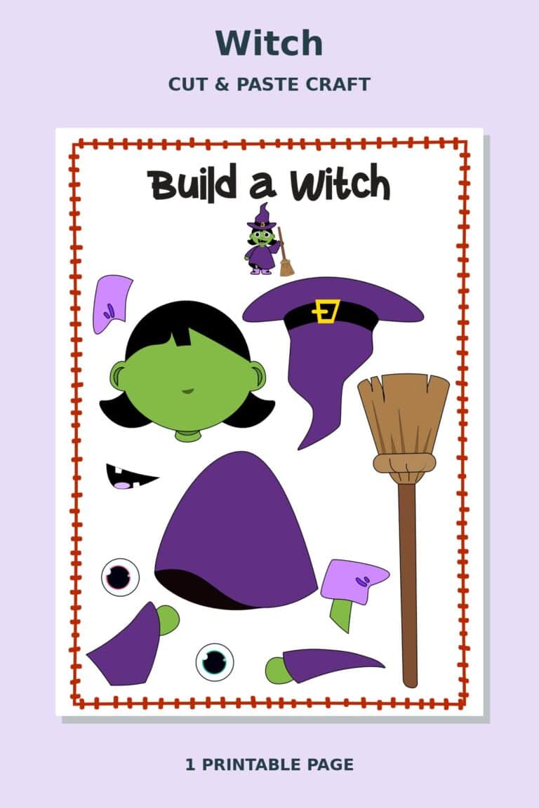 Witch Cut and Paste Craft