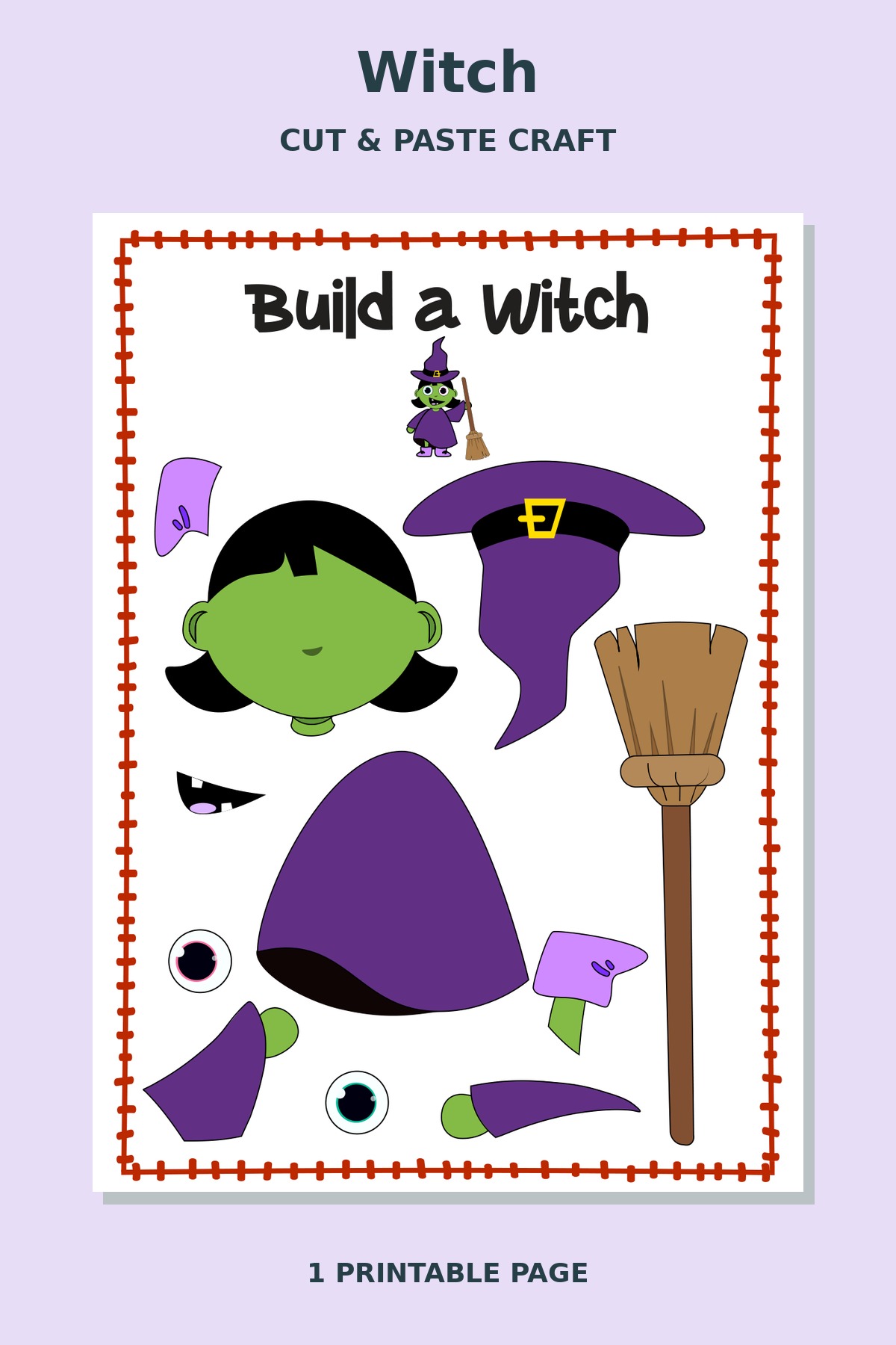 Witch Cut and Paste Craft
