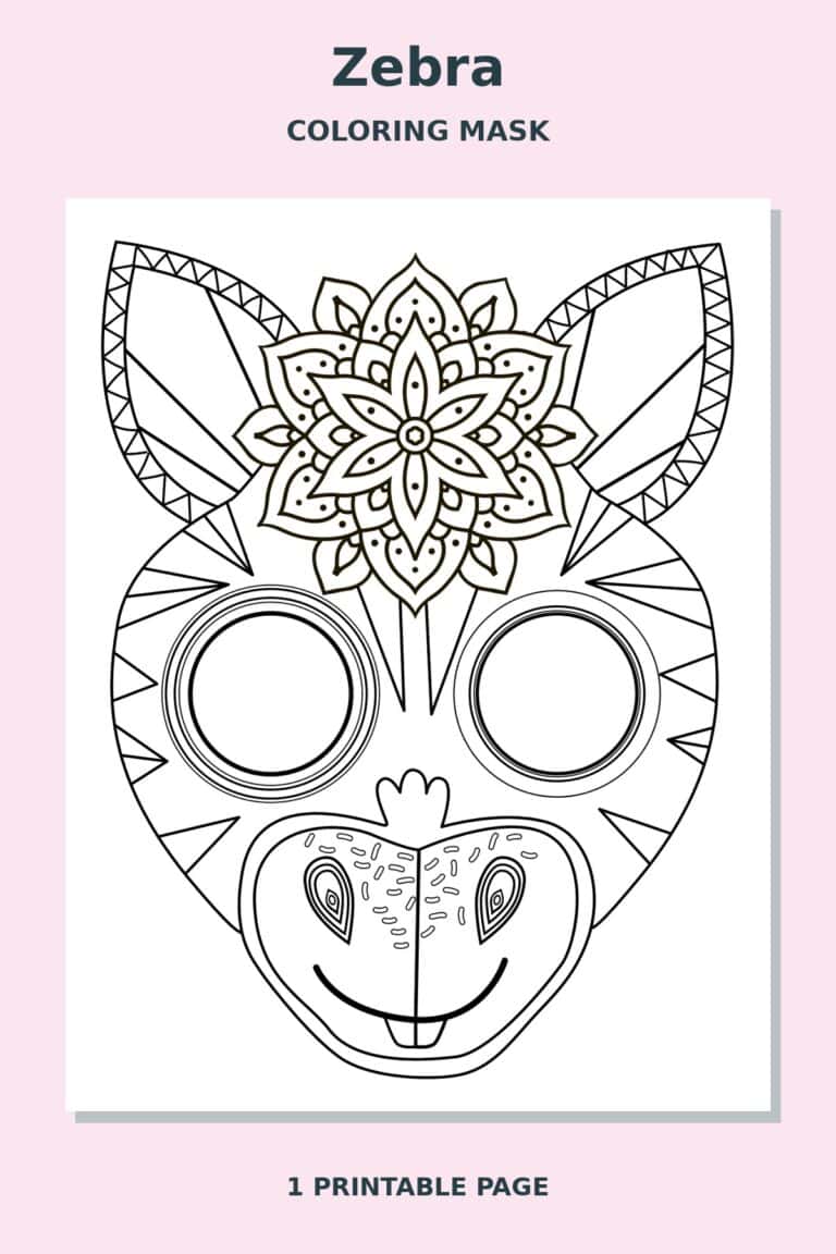 Zebra Mandala Coloring Mask